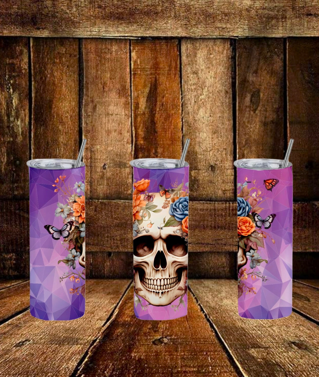 Tumbler Blumentotenkopf