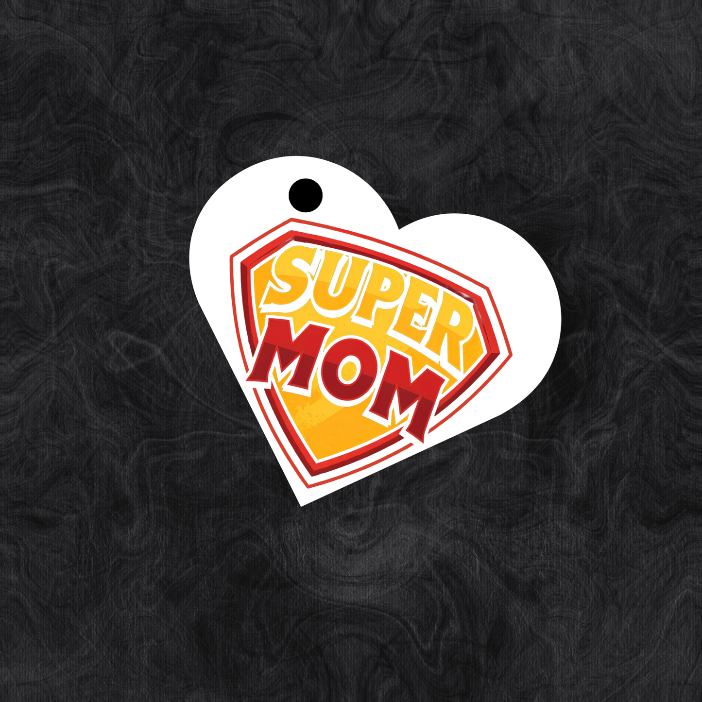 Schlüsselanhänger Herz Super Mom